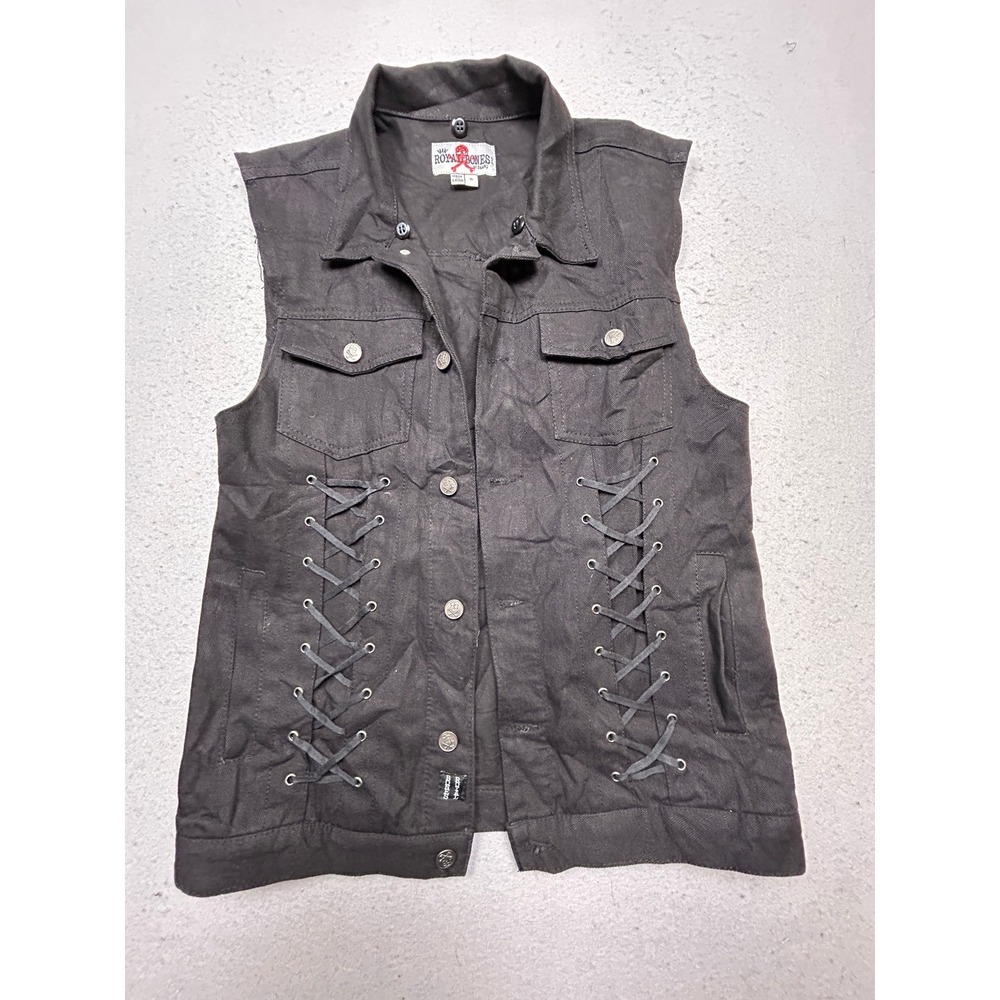 Royal Bones Vest Cotton Spandex Black Small Mens